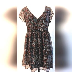 Whimsygoth cottagecore black  sheer babydoll dress tunic top. Medium. Urb Outfit